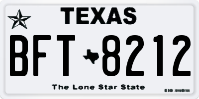 TX license plate BFT8212