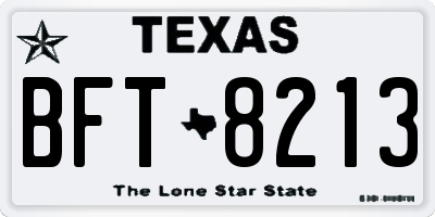 TX license plate BFT8213
