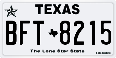 TX license plate BFT8215