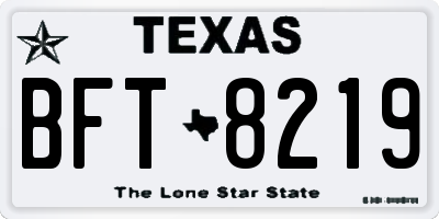 TX license plate BFT8219