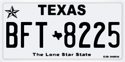 TX license plate BFT8225