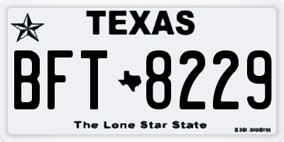 TX license plate BFT8229