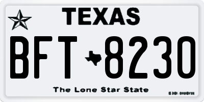 TX license plate BFT8230