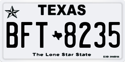 TX license plate BFT8235