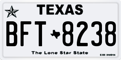 TX license plate BFT8238