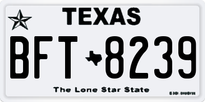 TX license plate BFT8239