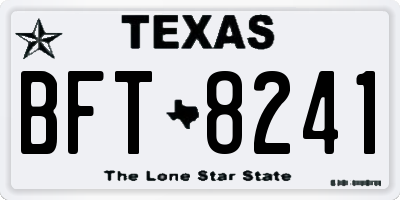 TX license plate BFT8241