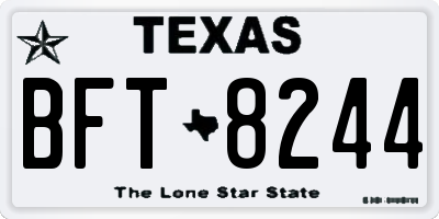 TX license plate BFT8244