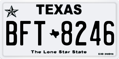 TX license plate BFT8246