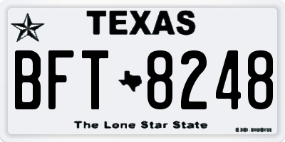TX license plate BFT8248