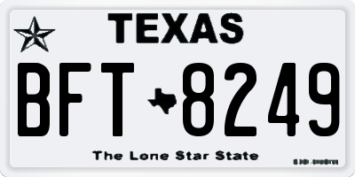 TX license plate BFT8249