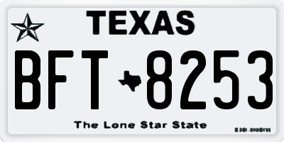 TX license plate BFT8253