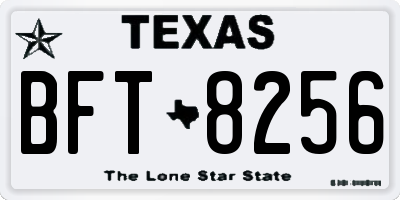TX license plate BFT8256