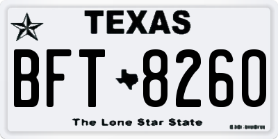 TX license plate BFT8260