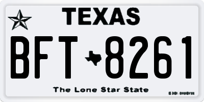 TX license plate BFT8261