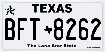 TX license plate BFT8262