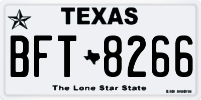 TX license plate BFT8266