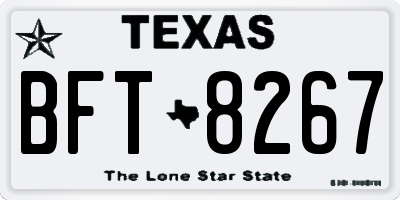 TX license plate BFT8267