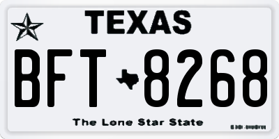 TX license plate BFT8268