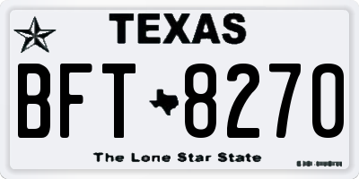 TX license plate BFT8270