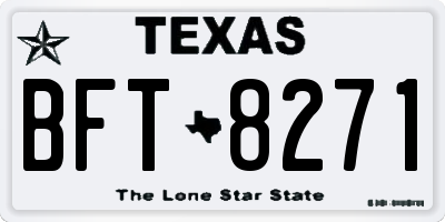 TX license plate BFT8271