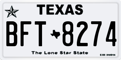 TX license plate BFT8274