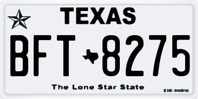 TX license plate BFT8275