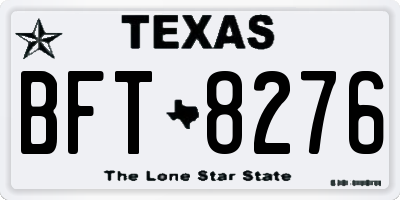 TX license plate BFT8276