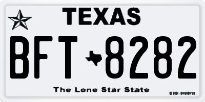 TX license plate BFT8282