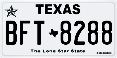 TX license plate BFT8288