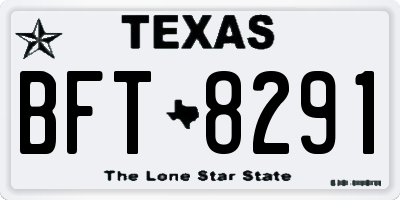 TX license plate BFT8291