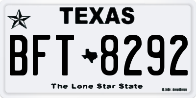 TX license plate BFT8292