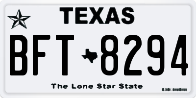 TX license plate BFT8294