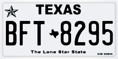 TX license plate BFT8295