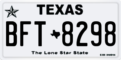 TX license plate BFT8298
