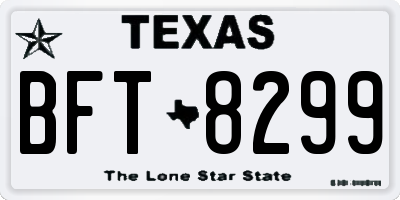 TX license plate BFT8299