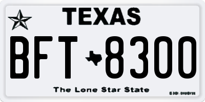 TX license plate BFT8300