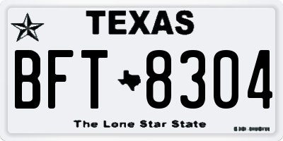 TX license plate BFT8304