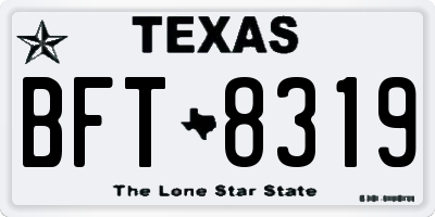 TX license plate BFT8319
