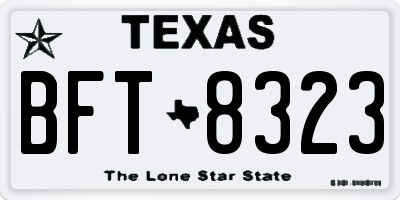 TX license plate BFT8323
