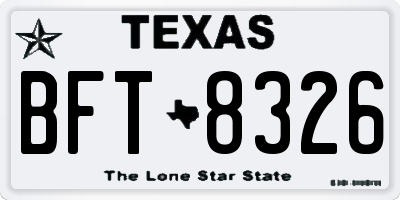 TX license plate BFT8326