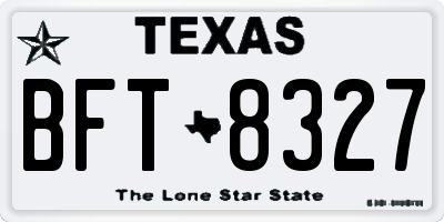 TX license plate BFT8327