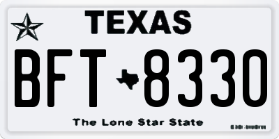 TX license plate BFT8330