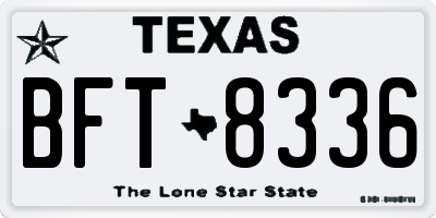 TX license plate BFT8336