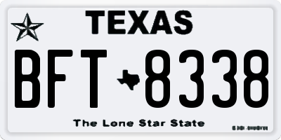 TX license plate BFT8338