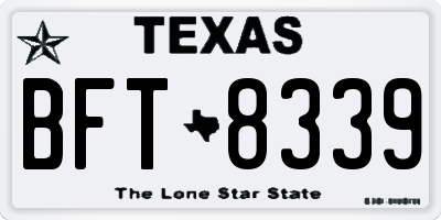 TX license plate BFT8339