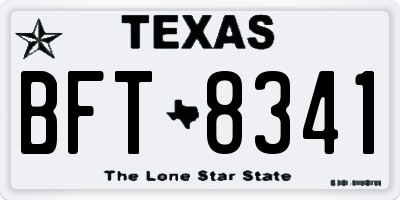 TX license plate BFT8341