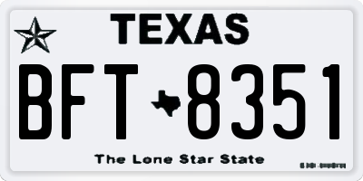 TX license plate BFT8351