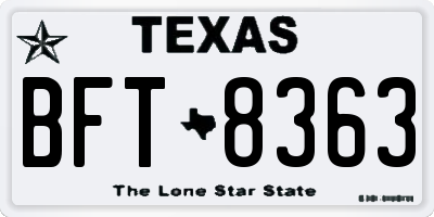 TX license plate BFT8363