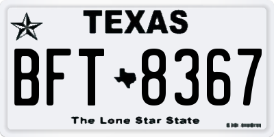 TX license plate BFT8367